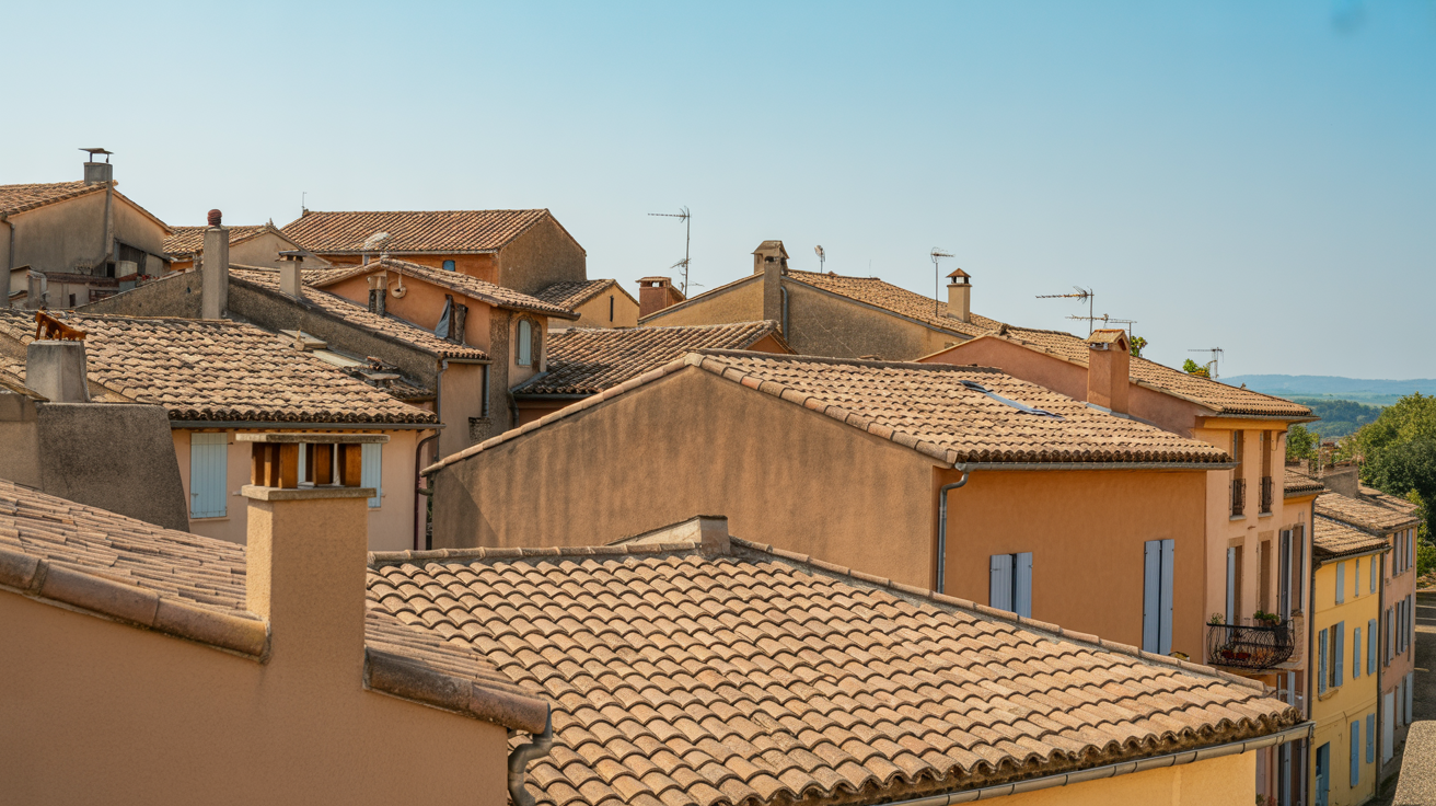 Toiture provençale nettoyée à Marseille