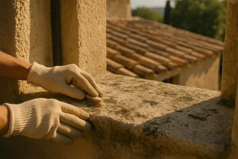 Nettoyer un appui de fenêtre en pierre sans l’abîmer