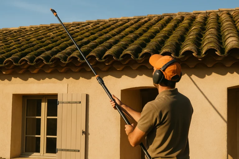 Nettoyer sa toiture sans monter sur le toit : 4 méthodes