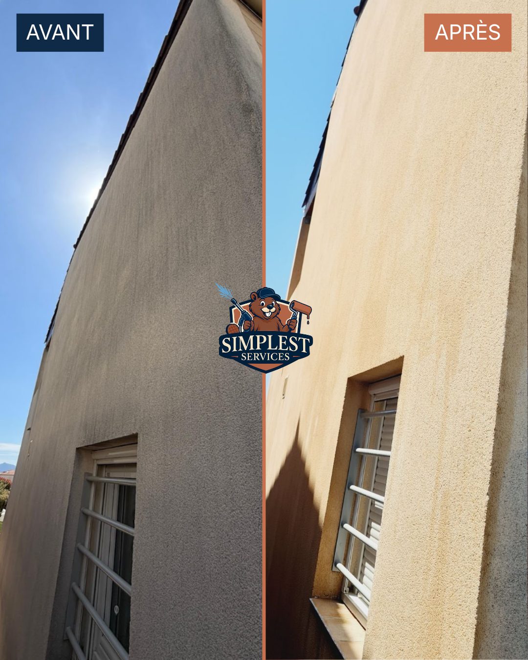 Nettoyage de facade de maison en Vaucluse