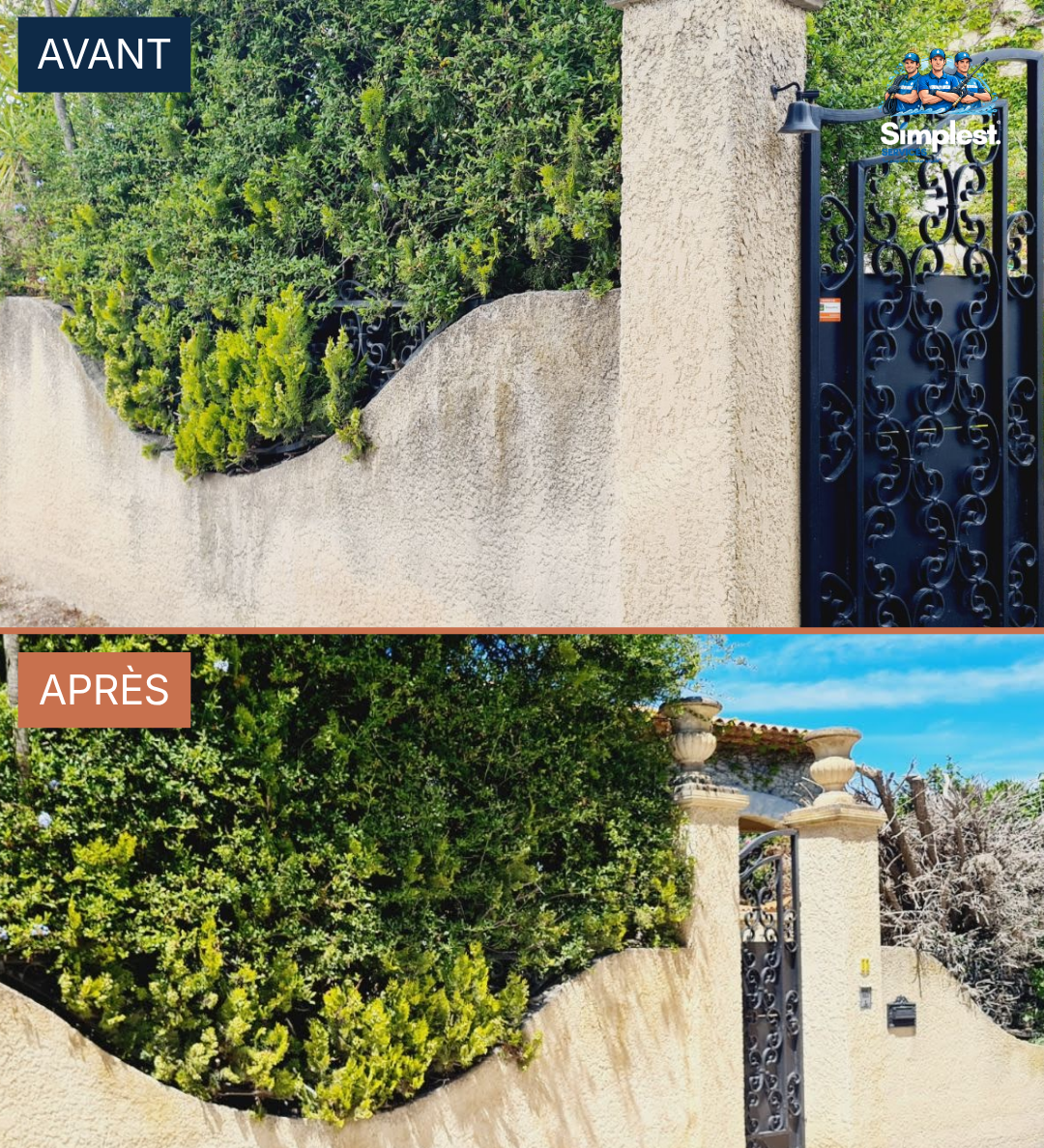 Nettoyage de facade et portail en fer forge en Vaucluse