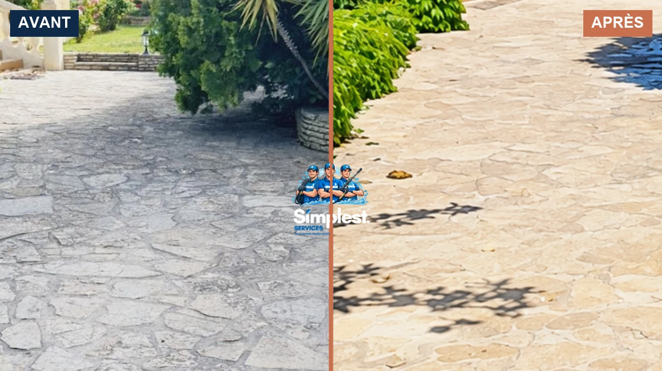 Nettoyage et d&eacute;grisage de terrasse en bois dans le Vaucluse