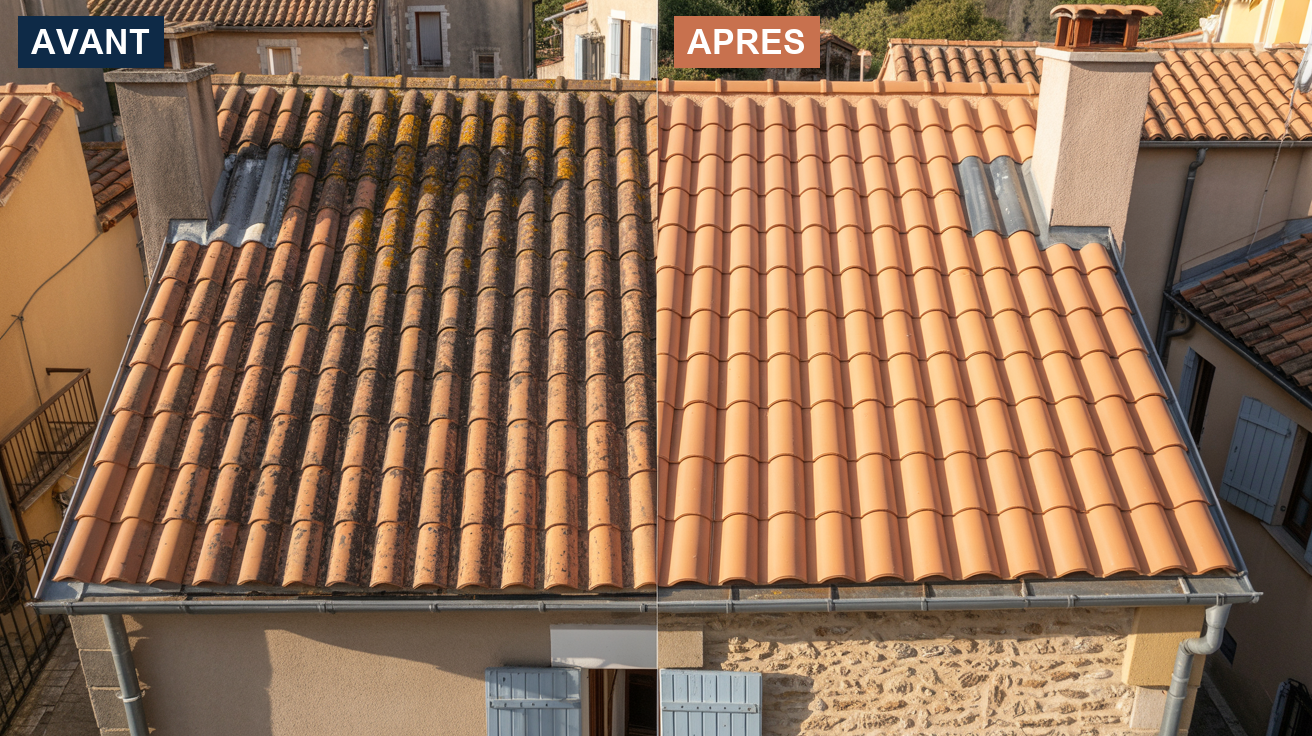 Nettoyage pression adaptée toiture Avignon