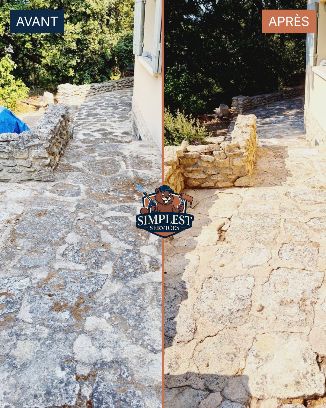 Nettoyage de terrasses à Crillon-le-Brave