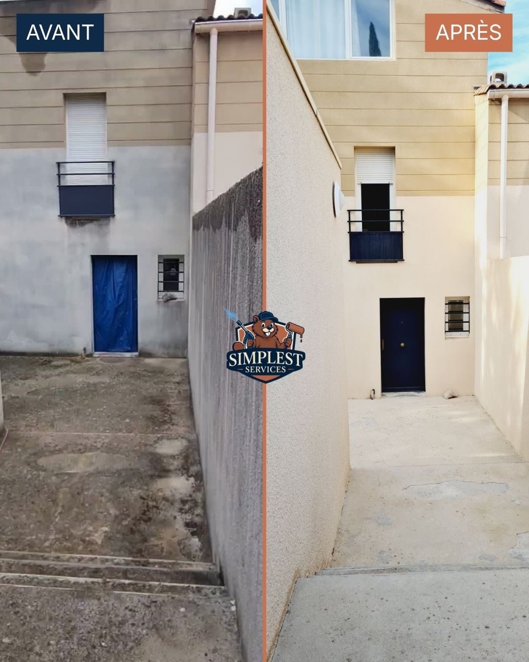 Nettoyage de terrasse et de façade crépie à Marseille